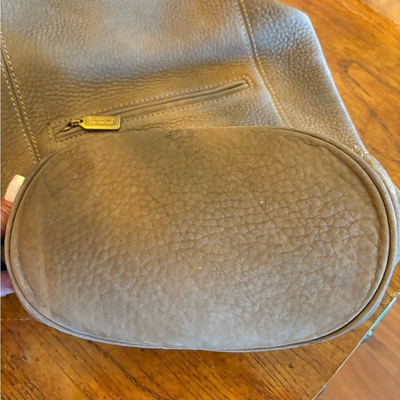 Coach 4944 Pebbled Leather Sling Backpack Taupe, Brass Hardware, Vintage 1990s - Picture 6 of 16